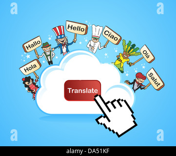 Global people internet translation concept background. Vector illustration layered for easy editing. Stock Photo
