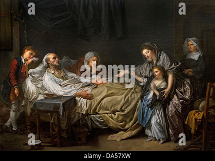 La Dame de charite - The Lady of charity 1775 Jean Baptiste Greuze 1725-1805 France Stock Photo