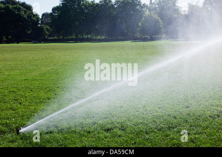 England, London, Regents Park, Watering System Stock Photo