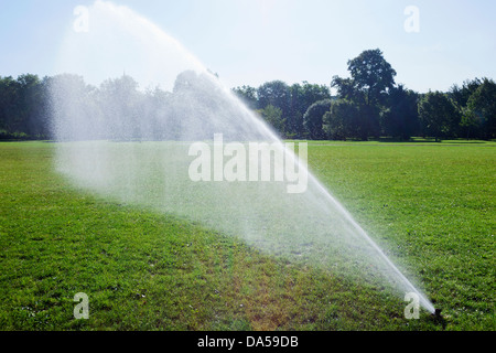 England, London, Regents Park, Watering System Stock Photo