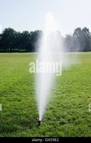 England, London, Regents Park, Watering System Stock Photo