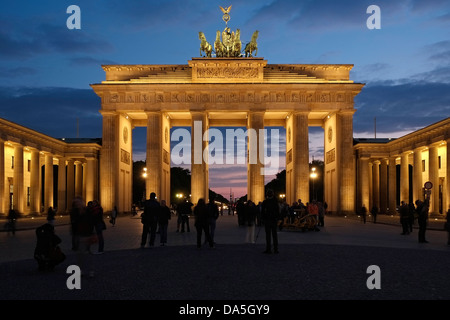 Brandenburg Gate viewed from the Pariser Platz Berlin Stock Photo