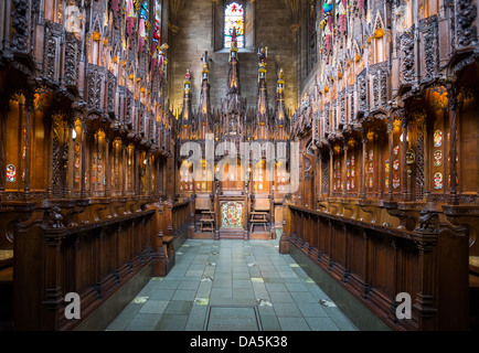 Europe Great Britain, Scotland, Edinburgh, St. Giles cathedral interior, the Thistle chapel,Choir Stock Photo