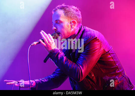 British singer James Morrison gives a concert as part of the Dortmund Music Week at Westfalenhalle in Dortmund, Germany, 27 June 2013. Photo: Caroline Seidel Stock Photo