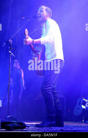 British singer James Morrison gives a concert as part of the Dortmund Music Week at Westfalenhalle in Dortmund, Germany, 27 June 2013. Photo: Caroline Seidel Stock Photo