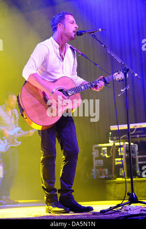 British singer James Morrison gives a concert as part of the Dortmund Music Week at Westfalenhalle in Dortmund, Germany, 27 June 2013. Photo: Caroline Seidel Stock Photo