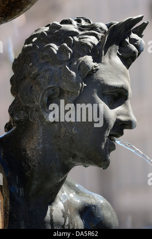 Sculpture which is part of the Herkules fountain in Augsburg, built 1600. Stock Photo