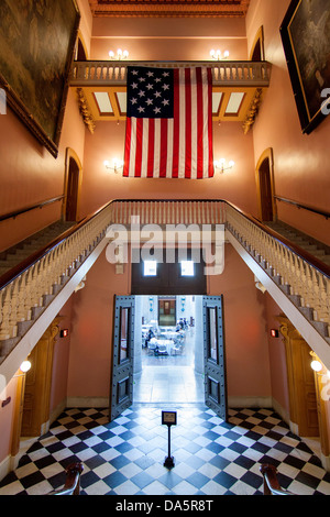 The interior of the Ohio Statehouse, the Ohio State Capitol Building in Columbus, Ohio, USA. Stock Photo