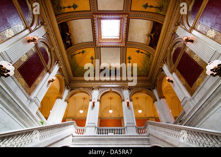 The interior of the Ohio Statehouse, the Ohio State Capitol Building in Columbus, Ohio, USA. Stock Photo