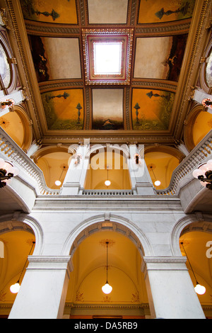 The interior of the Ohio Statehouse, the Ohio State Capitol Building in Columbus, Ohio, USA. Stock Photo