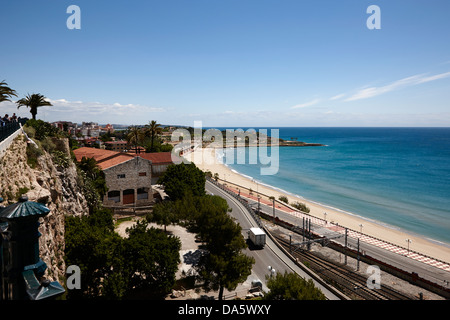 mediterranean balcony cliff in the city of tarragona catalonia spain Stock Photo