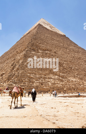 Pyramid of Khafre, also known as Pyramid of Chephren, Giza, Cairo, Egypt Stock Photo