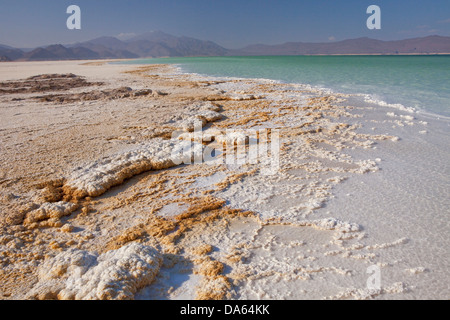 Lake, Assal, -155m, deepest point, Africa, mountain, mountains, scenery ...