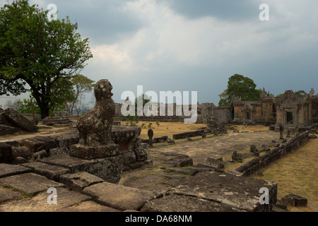 Prasat Preah Vihear Cambodia Angkor Wat isolated Stock Photo