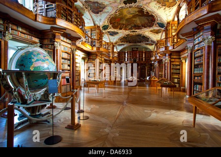 St. Gallen, St. Gall, monastery, library, Switzerland, Europe, canton, town, city, cloister district, monastery, library, UNESCO Stock Photo