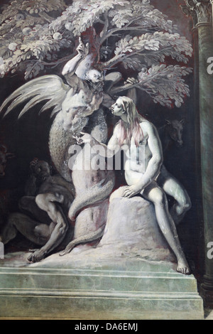 Illustration of The Temptation of Eve in the Garden of Eden From the ...