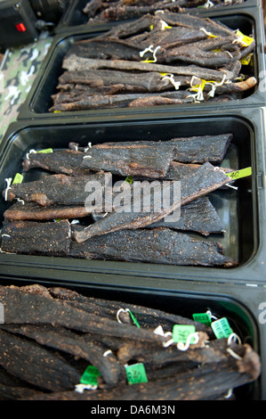 South African Traditional Biltong And Dry Wors On Yellow Shwe Shwe Material Heritage Day Stock