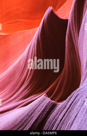 Lines and structures at Lower Antelope Canyon, Page, Arizona Stock Photo