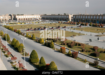 Aerial view of Imam Square, Esfahan, Central Iran Stock Photo