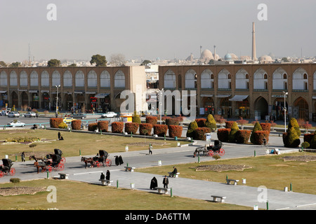Aerial view of Imam Square, Esfahan, Central Iran Stock Photo