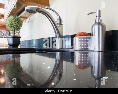 Kitchen Faucet and Counter Stock Photo