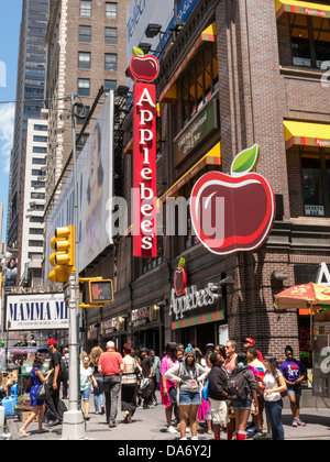 Applebee's Restaurant, Times Square, NYC Stock Photo