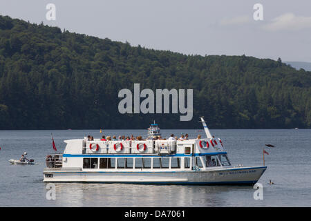 5th July 2013 UK Weather Bowness on Lake Windermere Cumbria. Sunny but still quite before the foecasted sunny hot weekend Credit:  Shoosmith Collection/Alamy Live News Stock Photo