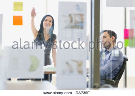 Business people discussing project in office