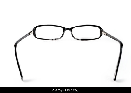 Black with orange glasses isolated on white background Stock Photo