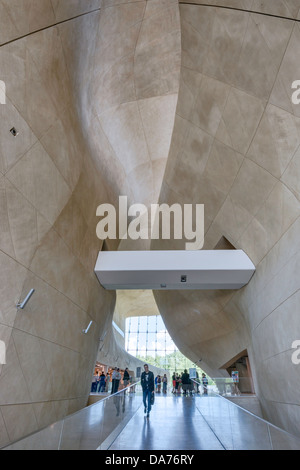 Museum of the History of Polish Jews, entrance area, designed to symbolize a Biblical opening in Red Sea, Warsaw, Poland Stock Photo