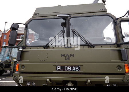 british army man support vehicle on armed forces day display county down northern ireland uk Stock Photo