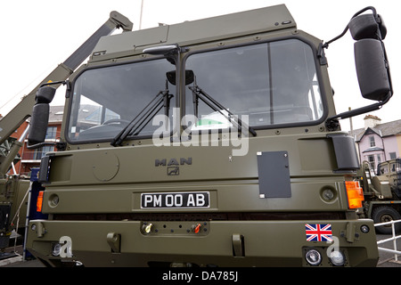 british army man support vehicle on armed forces day display county down northern ireland uk Stock Photo