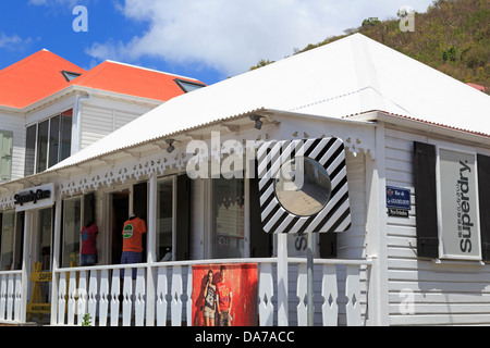 St Barths, shopping in Gustavia Stock Photo - Alamy