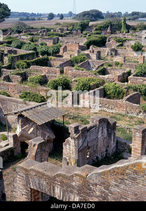 Peristylum Rome Rome. Italy. Ostia Antica. Remains of the Schola di Traiano (Schola ...