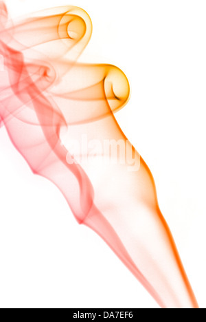 Colored sensitive abstract incense smoke Stock Photo