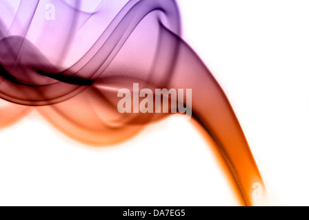 Colored sensitive abstract incense smoke Stock Photo