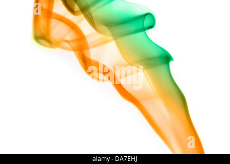 Colored sensitive abstract incense smoke Stock Photo