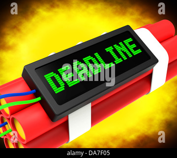 Deadline On Dynamite Showing Pressure And Urgency Stock Photo