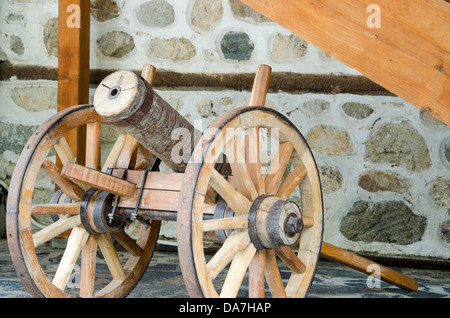 A wooden gun made of cherry wood in Melnik Stock Photo