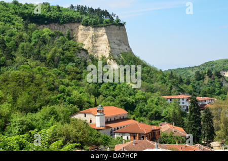 An aerial view of houses in Melnik, Bulgaria Stock Photo