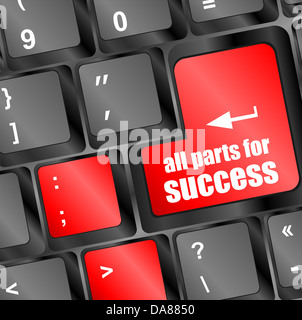 all parts for success button on computer keyboard key Stock Photo