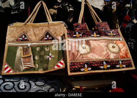Handbag Shop in Orissa India Embroidery Designs on handcraft handbags Stock Photo