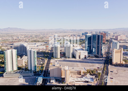 Las Vegas Cityscape as seen from the top of the Stratosphere Tower Stock Photo