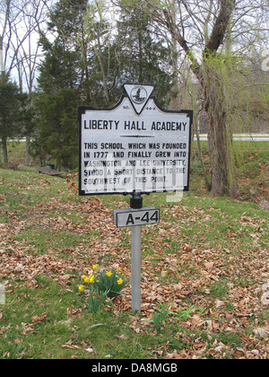 LIBERTY HALL ACADEMY  This school, which was founded in 1777 and finally grew into Washington and Lee University, stood a short Stock Photo