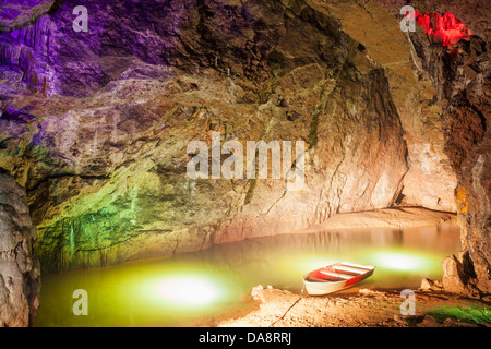 England, Somerset, Wookey Hole, Wookey Hole Caves Stock Photo