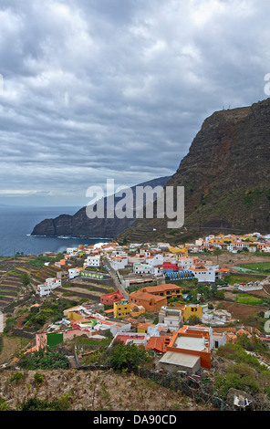 Canaries, Europe, Canary islands, La Gomera, Spain, outside, day, nobody, Agulo, village, villages Stock Photo