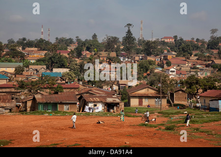 Africa, Uganda, East Africa, black continent, pearl of Africa, Great Rift villages of houses, poverty, slum, Stock Photo
