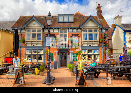 pub on the Poole Quay, Dorset, United Kingdom Stock Photo