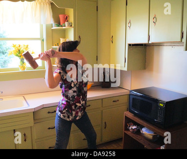 Kitchen remodel. You must tear it down before you can fix it up. Stock Photo