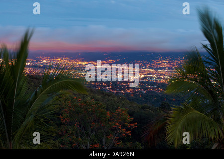 Overlooking the San Jose Valley, Costa Rica Stock Photo